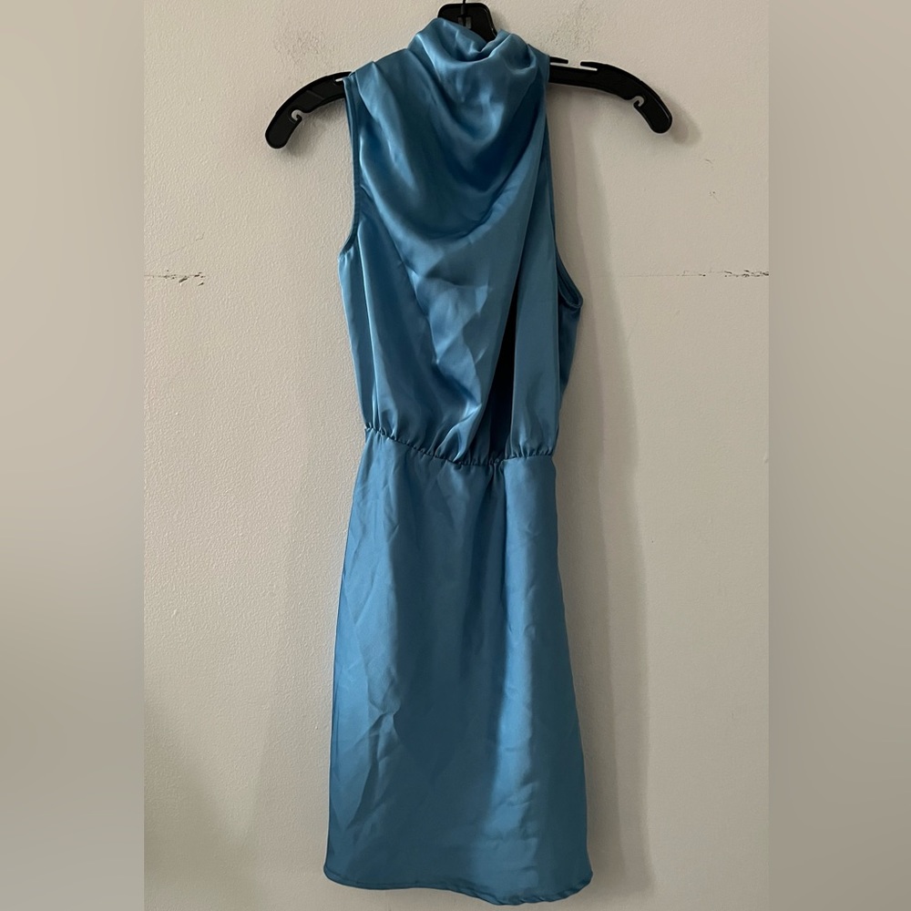 Rumor Blue Halter Dress Size 6